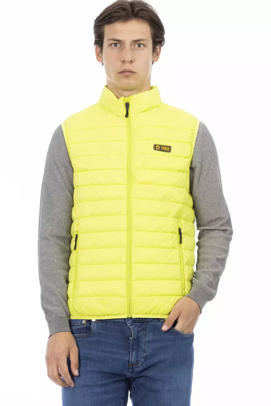 Gelbe Polyester-Jacke