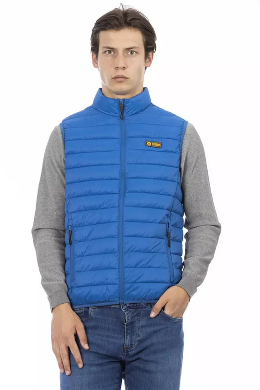 Blaue Polyester-Jacke