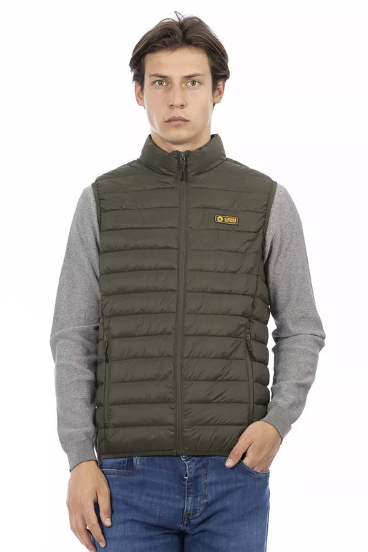 Grüne Polyester-Jacke