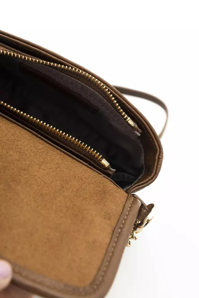 Braune Leder Crossbody Tasche