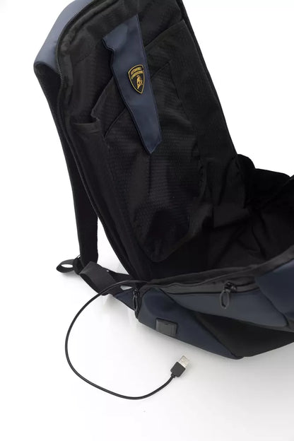 Blauer Nylon-Rucksack