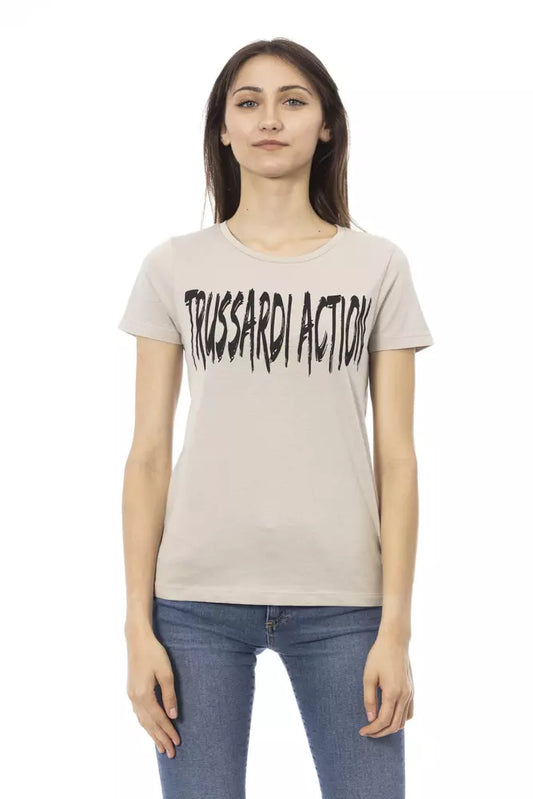 Beige Baumwolle Tops &Amp; T-Shirt