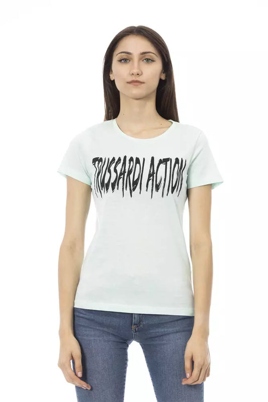 Hellblaue Baumwoll-Oberteile &Amp; T-Shirt