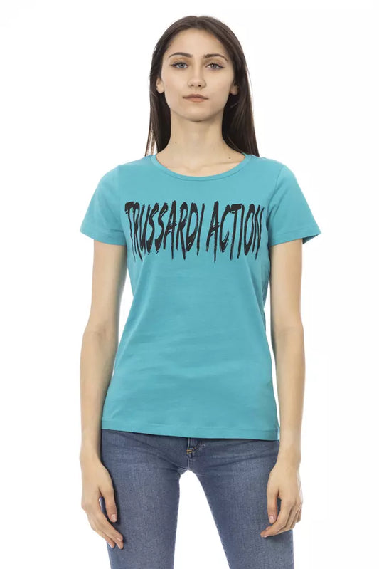 Hellblaue Baumwoll-Oberteile &Amp; T-Shirt