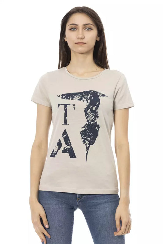 Beige Baumwolle Tops &Amp; T-Shirt