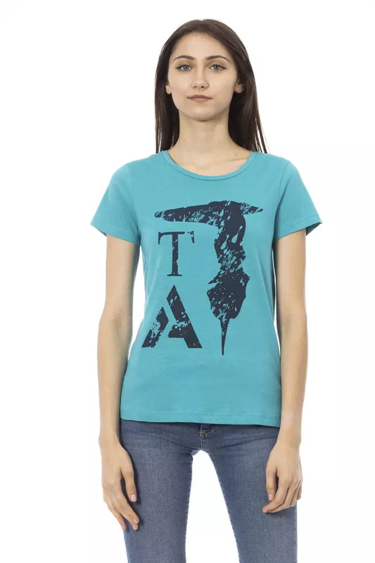 Hellblaue Baumwoll-Oberteile &Amp; T-Shirt