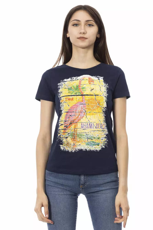 Blaue Baumwolle Tops &Amp; T-Shirt