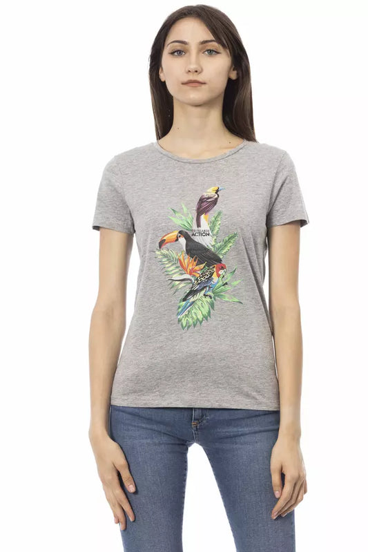Graue Baumwoll-Oberteile &Amp; T-Shirt