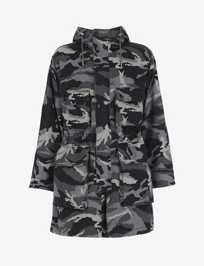 Graue Baumwolljacke