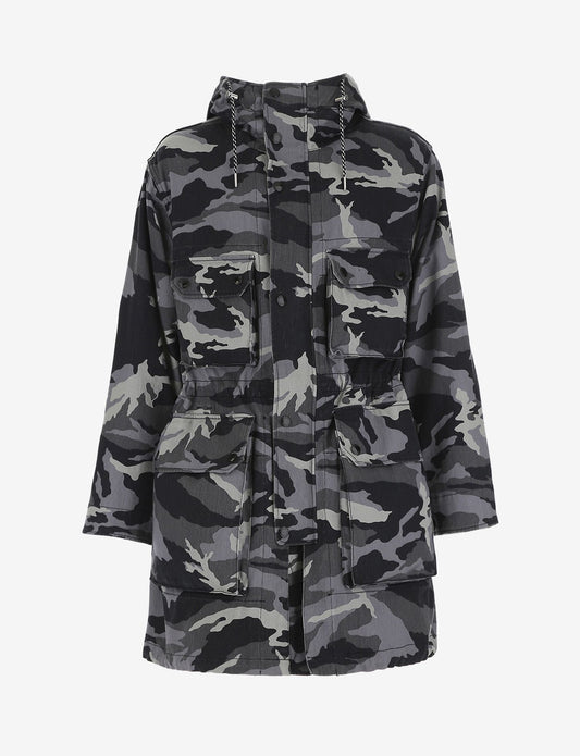 Graue Baumwolljacke