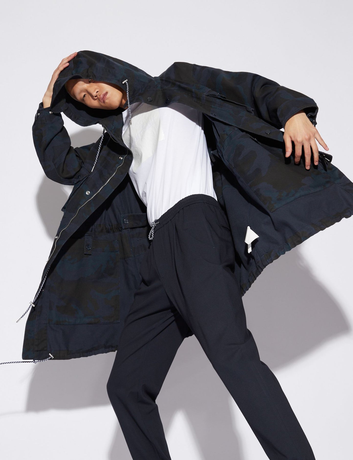 Blaue Baumwolljacke