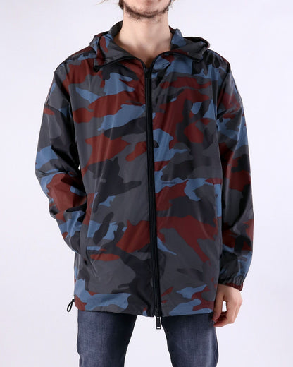 Graue Polyester-Jacke