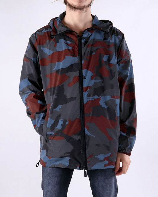 Graue Polyester-Jacke
