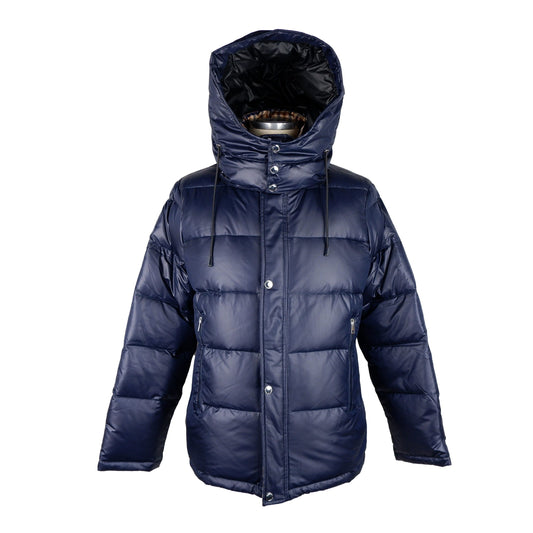 Blaue Polyester-Jacke
