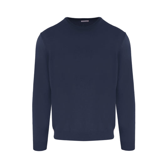 Blauer Kaschmirpullover
