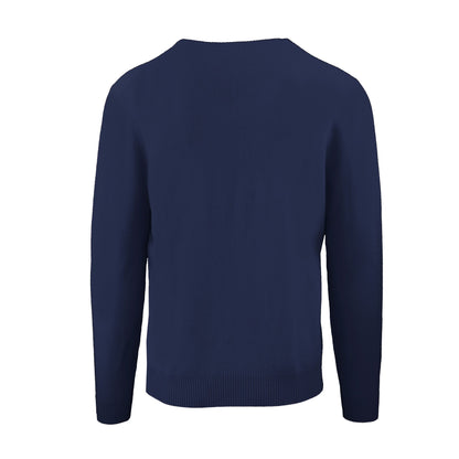 Blauer Kaschmirpullover
