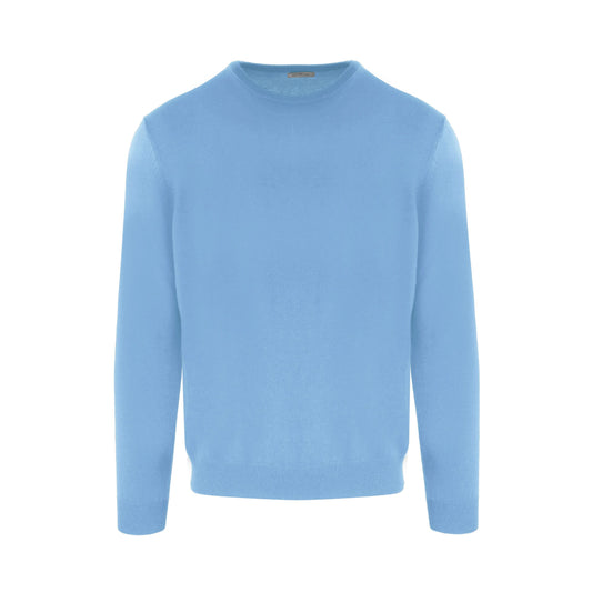 Hellblauer Kaschmirpullover