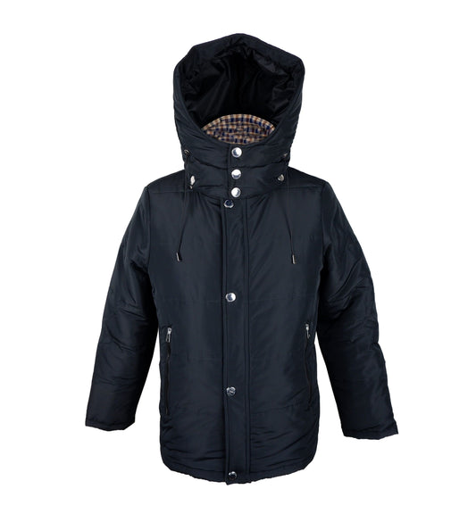 Schwarze Polyamid-Jacke