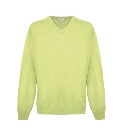 Gelber Kaschmirpullover