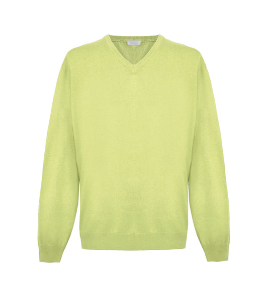 Gelber Kaschmirpullover