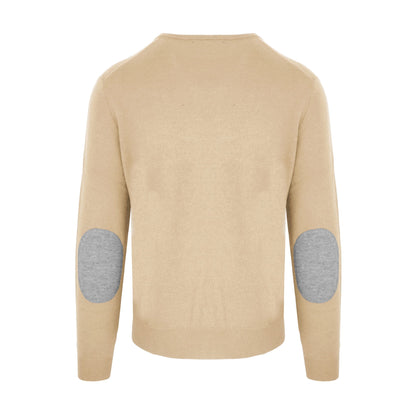 Beigefarbener Pullover aus Wolle