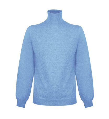Hellblauer Kaschmirpullover