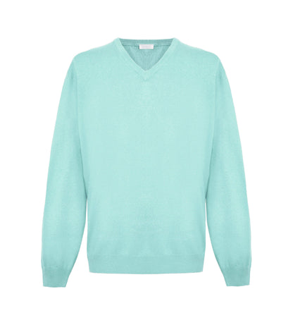 Grüner Kaschmirpullover