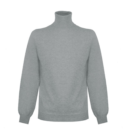 Grauer Kaschmir-Pullover
