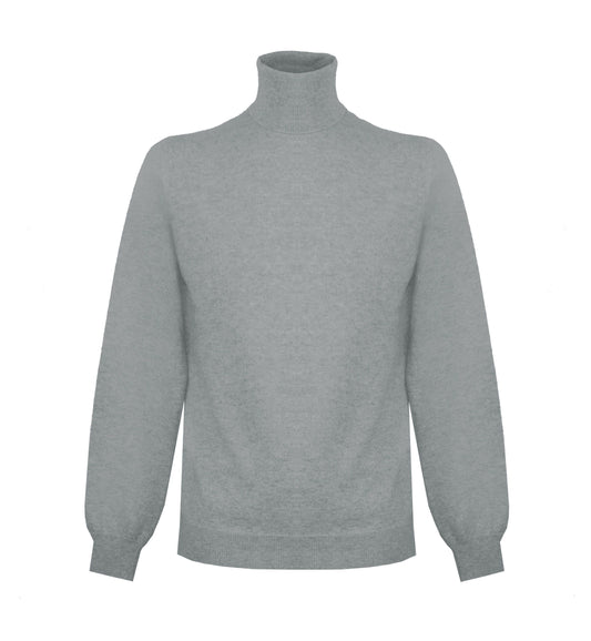 Grauer Kaschmir-Pullover