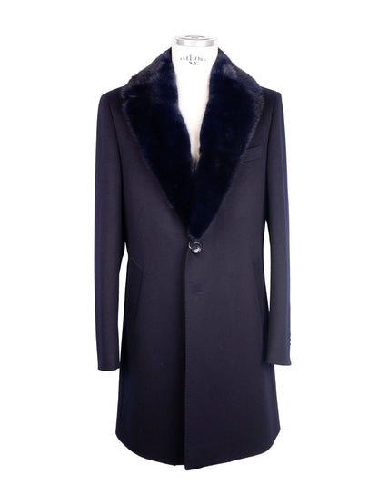 Jacke Vergine aus blauer Wolle
