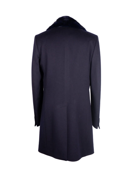 Jacke Vergine aus blauer Wolle