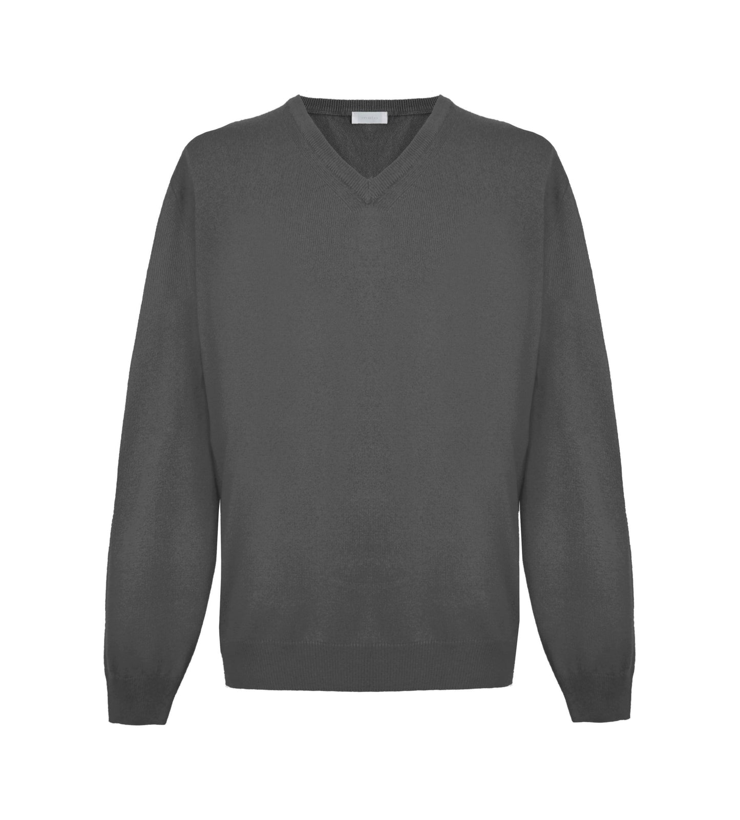 Grauer Kaschmir-Pullover