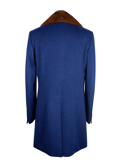 Jacke Vergine aus blauer Wolle