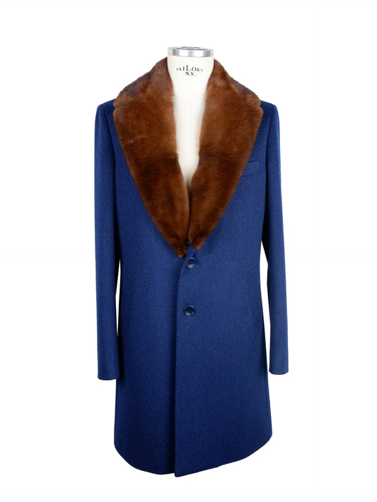 Jacke Vergine aus blauer Wolle
