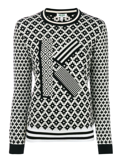 Weißer Baumwollpullover