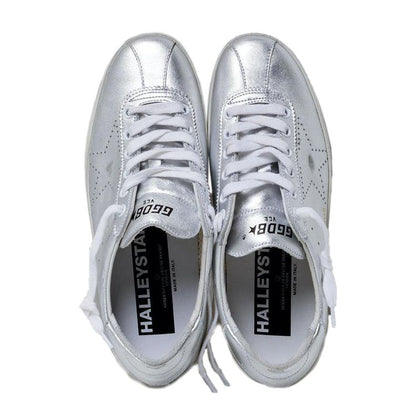 Graue Leder-Sneakers