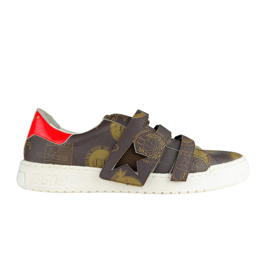 Braune Leder Turnschuhe