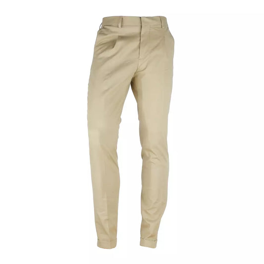 Beigefarbene Wolljeans & Hose