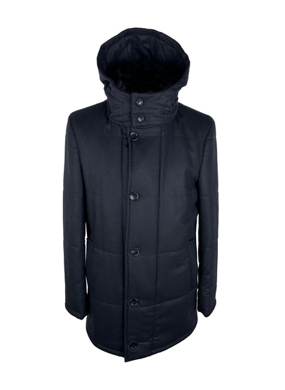 Jacke Vergine aus blauer Wolle