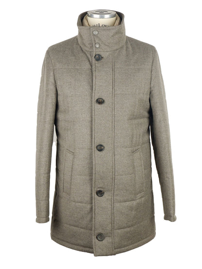 Graue Wolljacke