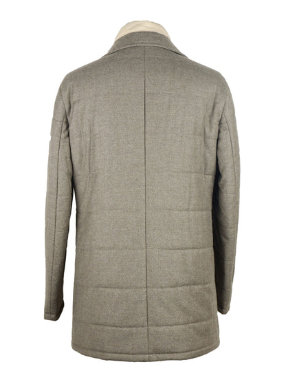 Graue Wolljacke