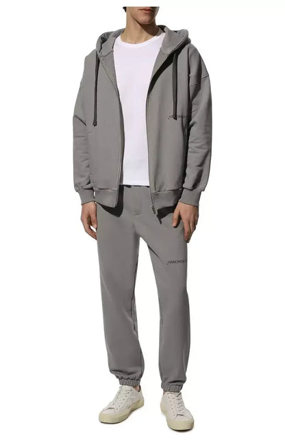 Grauer Baumwollpullover
