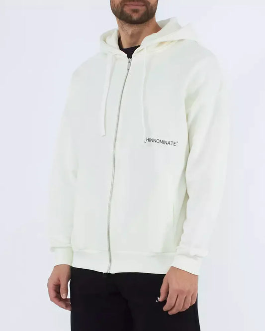 Weißer Baumwollpullover