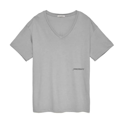 T-Shirt aus grauer Baumwolle