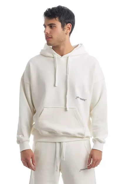 Weißer Baumwollpullover
