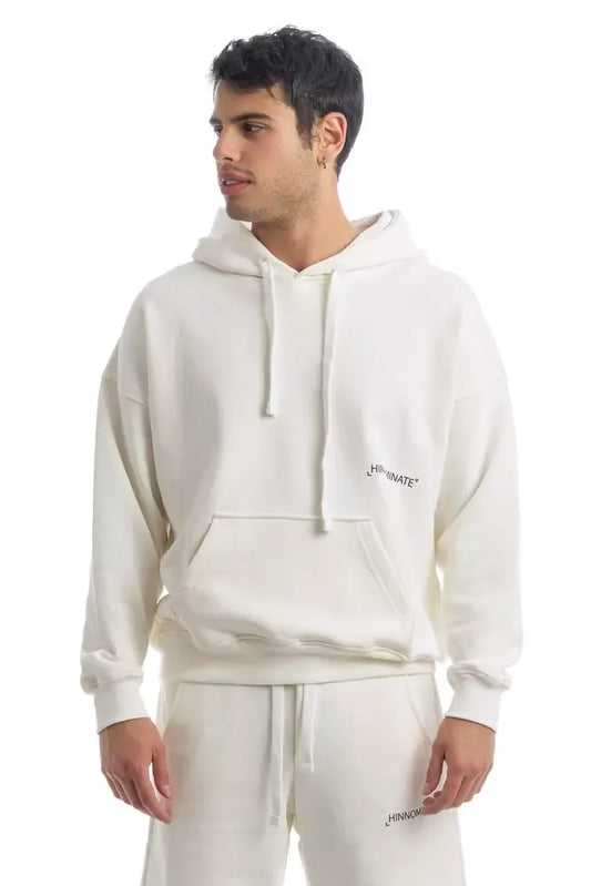 Weißer Baumwollpullover