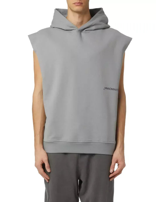 Grauer Baumwollpullover