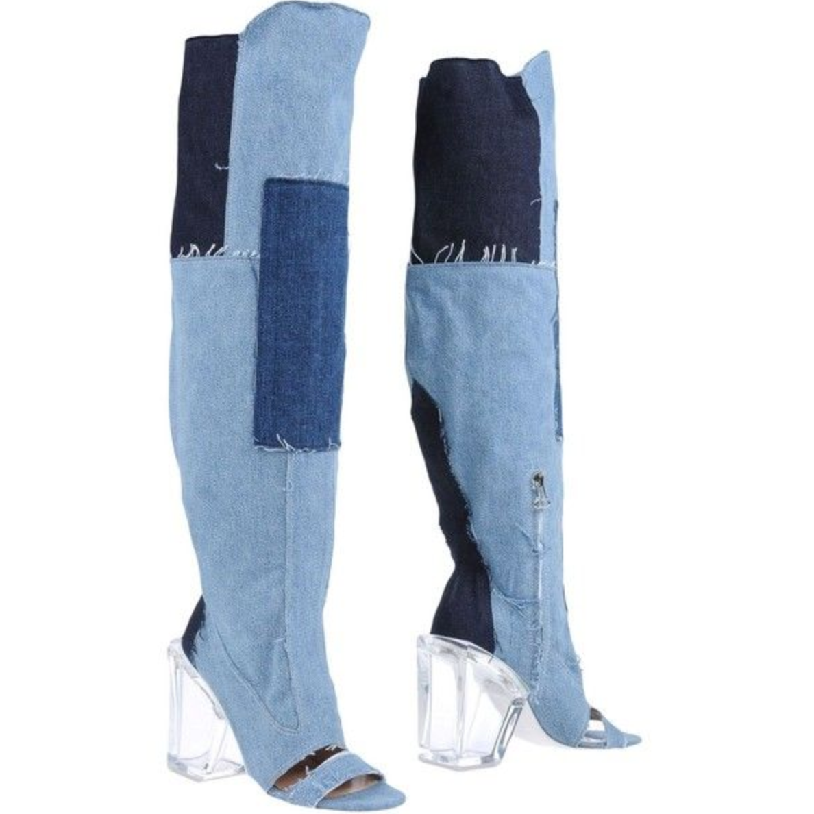 Hellblaue Baumwollstiefel