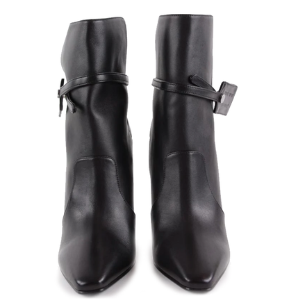 Schwarzes Leder Di Kalbsleder Stiefel