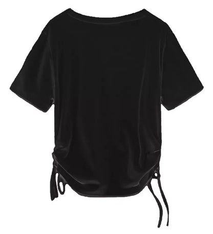 Schwarze Baumwolle Tops & T-Shirt